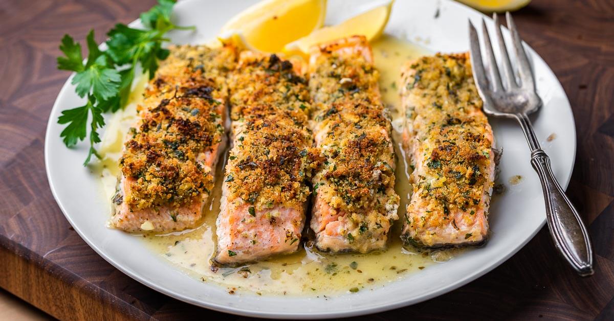 Salmon Oreganata Sip and Feast