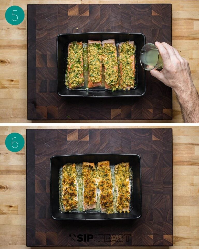 Salmon Oreganata Sip and Feast