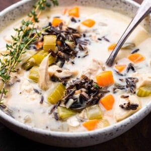 Chicken wild rice soup featured image.