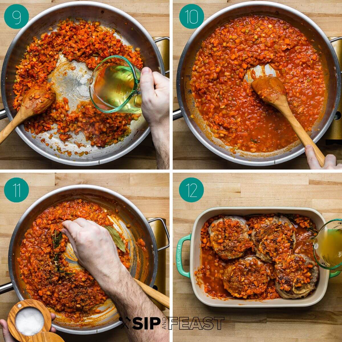 Recipe process shot collage group number three.