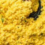 Risotto alla Milanese Pinterest image.