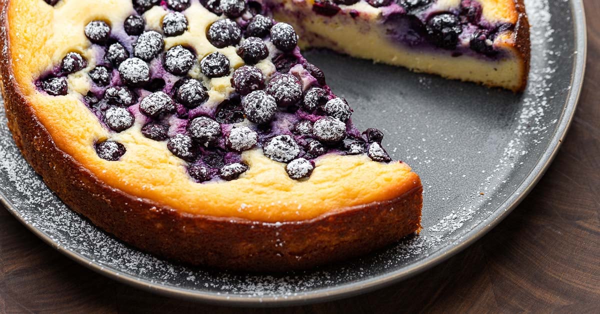 Lemon Blueberry Ricotta Cake - Sip and Feast