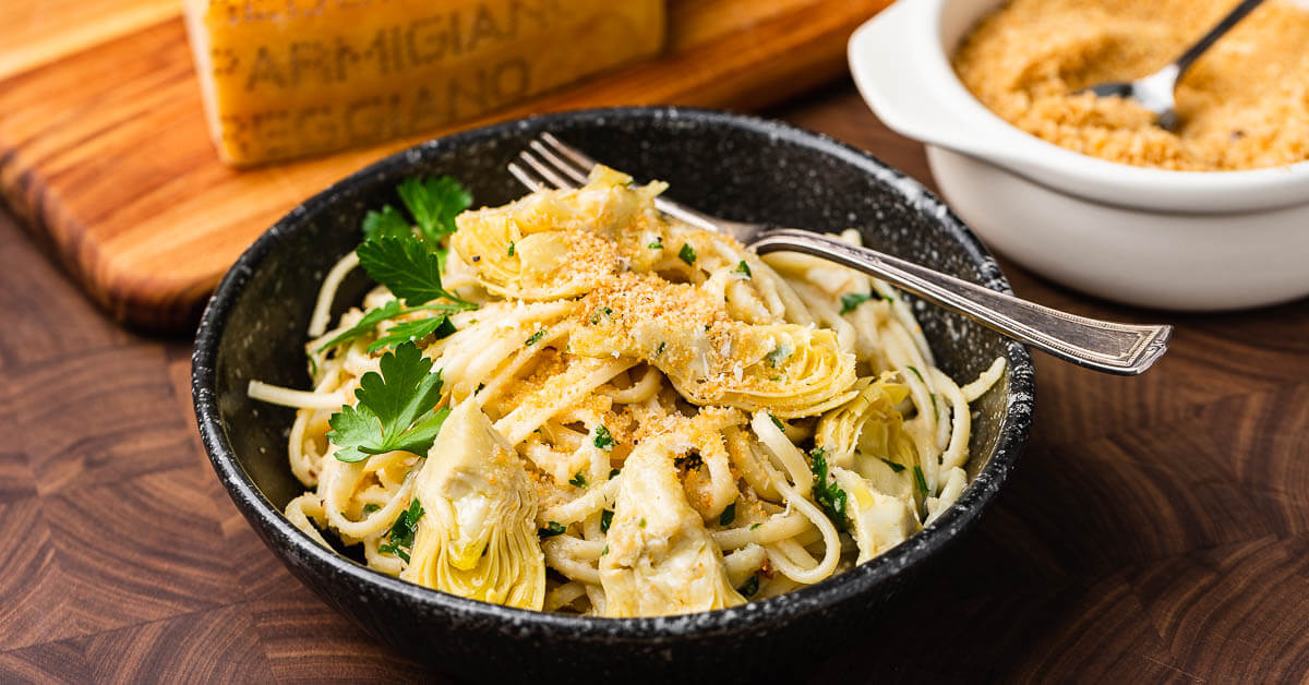 Pasta with Artichokes and Breadcrumbs Sip and Feast