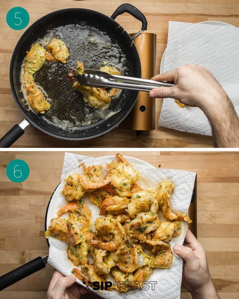 Shrimp Francese Sip and Feast