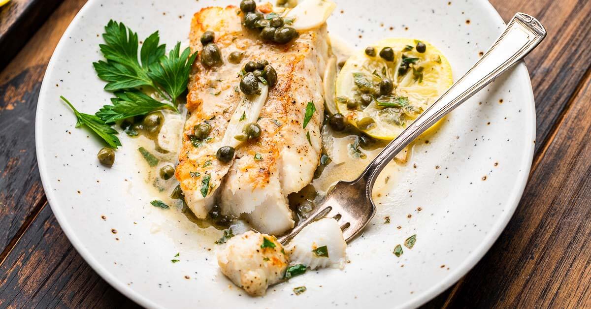 Cod Piccata Sip and Feast