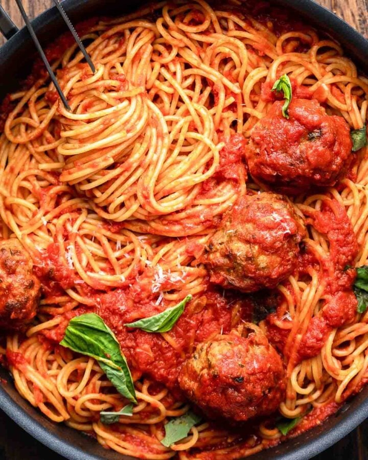 Spaghetti and Meatballs - Sip and Feast
