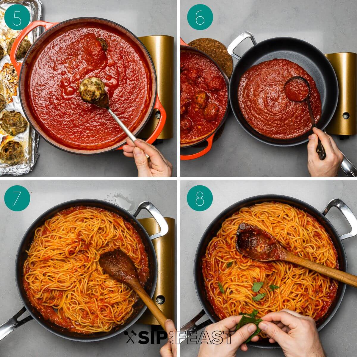 Recipe process shot collage group number two.