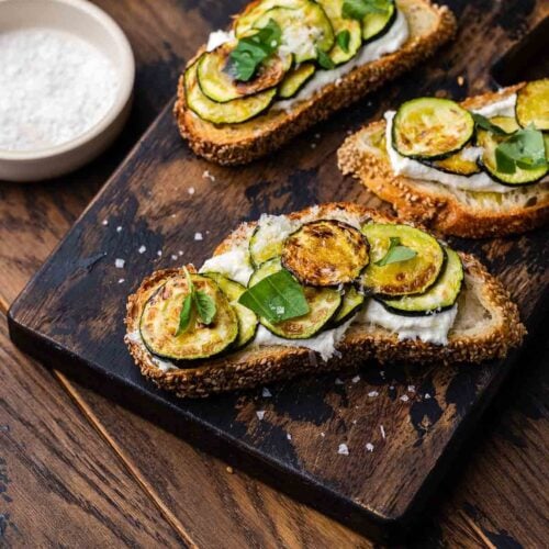 Zucchini Bruschetta - Sip and Feast