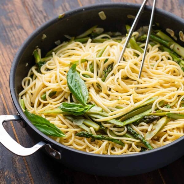 Lemon asparagus pasta featured image.