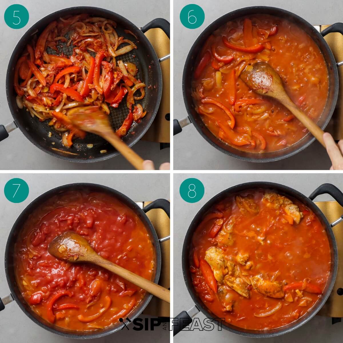 Recipe process shot collage group number two.