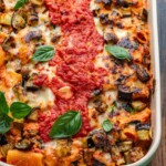 Baked eggplant pasta Pinterest image.