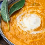 Butternut squash soup Pinterest image.