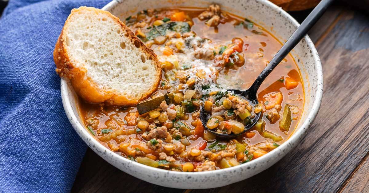 Sausage and Lentil Soup