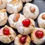 Italian almond cookies Pinterest image.