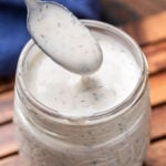 Buttermilk ranch dressing Pinterest image.