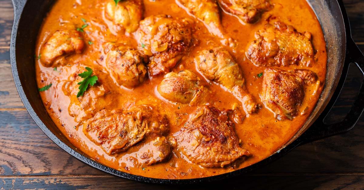 Chicken Paprikash with Dumplings