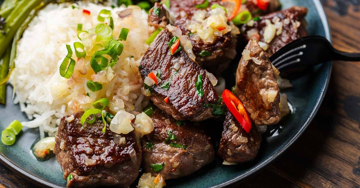 Garlic Butter Steak Bites - Sip and Feast