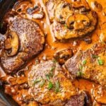 Steak Diane Pinterest image.