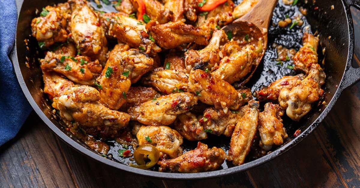 Scarpariello Chicken Wings - Sweet and Spicy Perfection - Sip and Feast