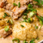 Chicken and dumplings Pinterest image.