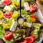 Diner Greek salad Pinterest image.