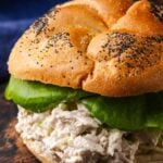 New York deli chicken salad Pinterest image.