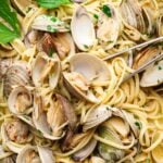 Linguine alle vongole Pinterest image.