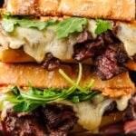 Steak sandwich Pinterest image.