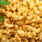 Spaetzle in bowl for Pinterest image.