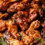 Balsamic braised chicken wings Pinterest image.
