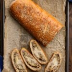 Sausage bread Pinterest image.