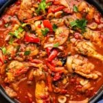 Chicken cacciatore Pinterest image.
