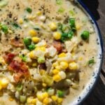 Corn chowder Pinterest image.