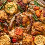 Rosemary chicken with sausage Pinterest image.