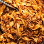 Sicilian pork ragu Pinterest image.