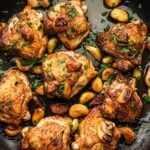 40 clove garlic chicken Pinterest image.
