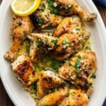 Broiled lemon chicken Pinterest image.