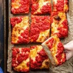 Detroit pizza Pinterest image.